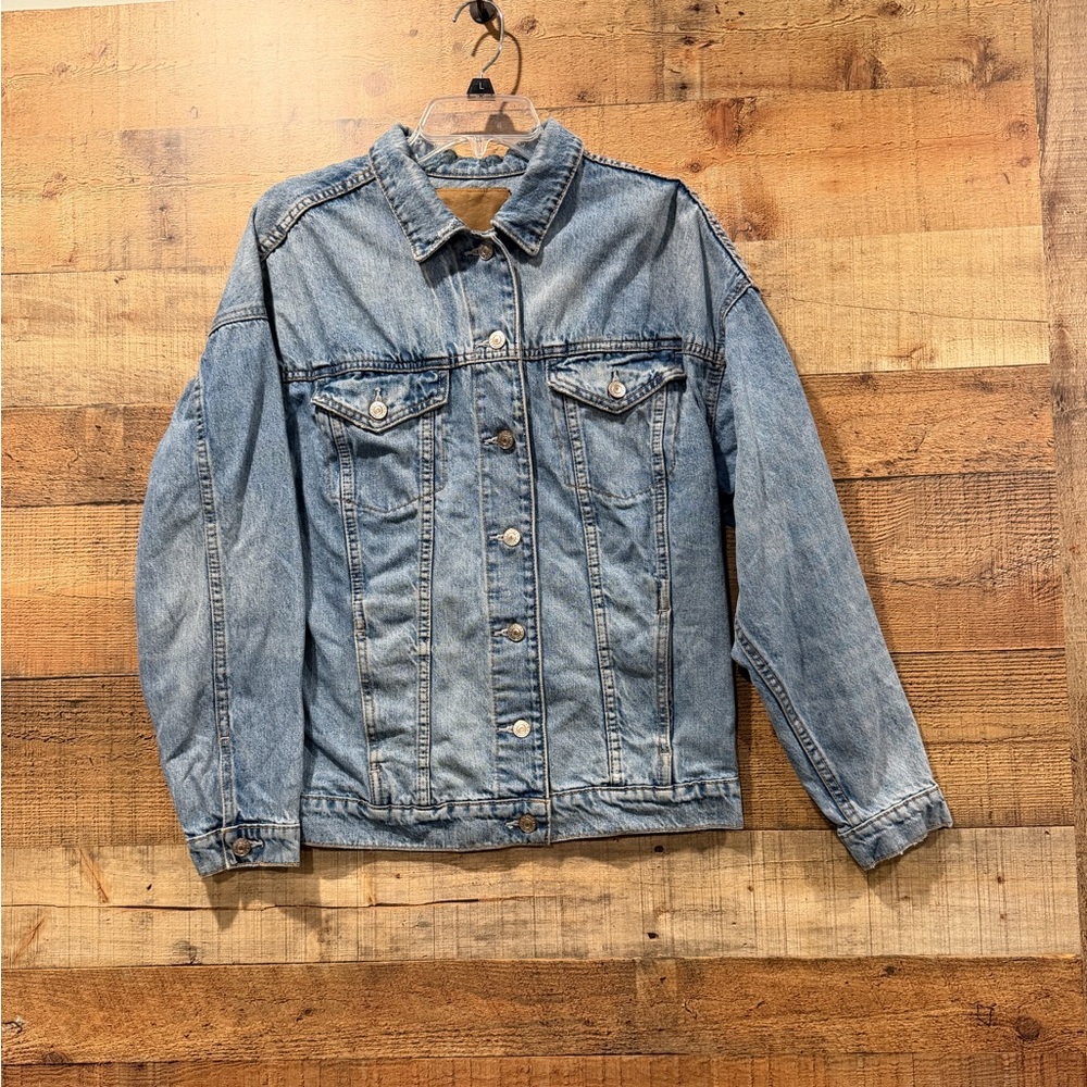 American Eagle Outfitters Women’s Blue Denim Jean Jacket Size Medium
